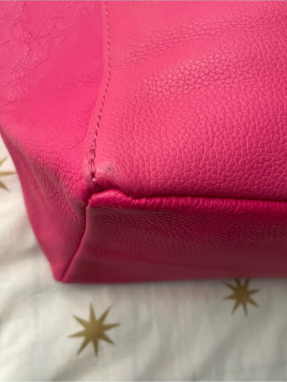 Borse in Pelle Pink Pebbled Leather Tote Bag